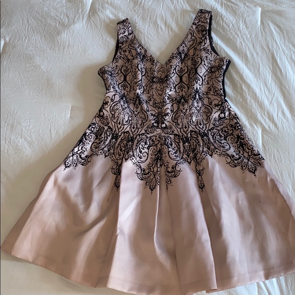 Short Black and Peach Dress